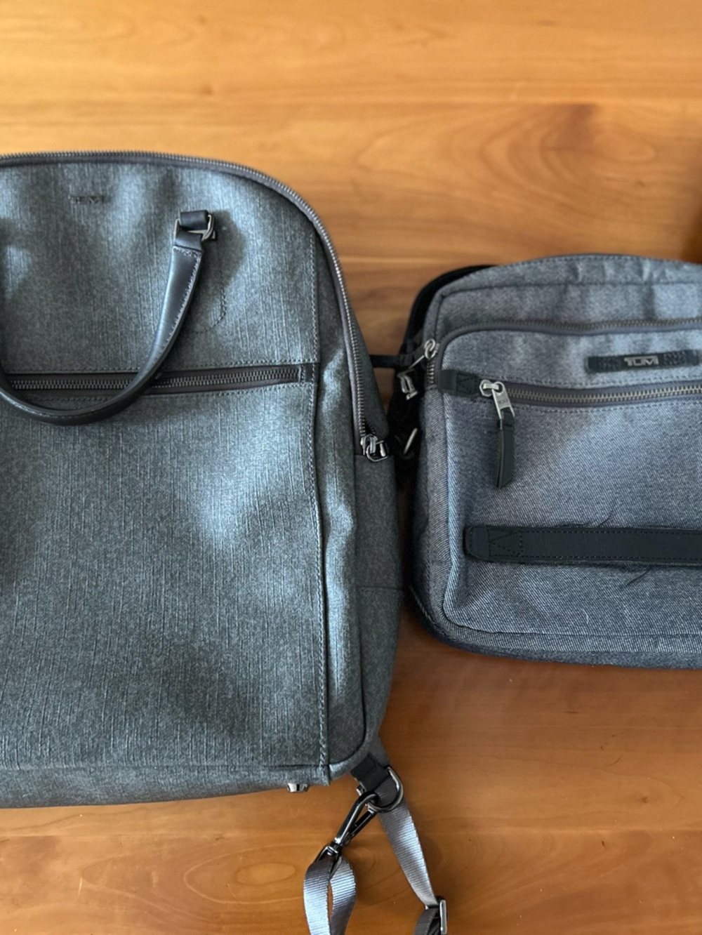Tumi Travel Backpack and Matching Crossbody Organizer